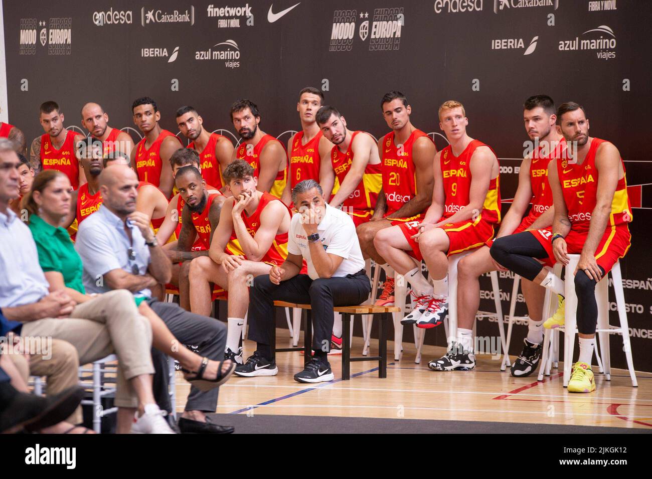 Mdrid, Spain. 02nd Aug, 2022. Presentation in Madrid of the Spanish basketball team that will go to the Eurobasket. Madrid, August 2, 2022 Presentación en Madrid de la selección española de baloncesto que irá al Eurobasket. Madrid, 2 de agosto de 2022 900/Cordon Press Credit: CORDON PRESS/Alamy Live News Stock Photo