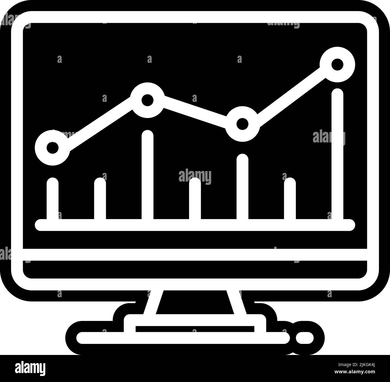 stock market icon black vector illustration Stock Vector Image & Art ...