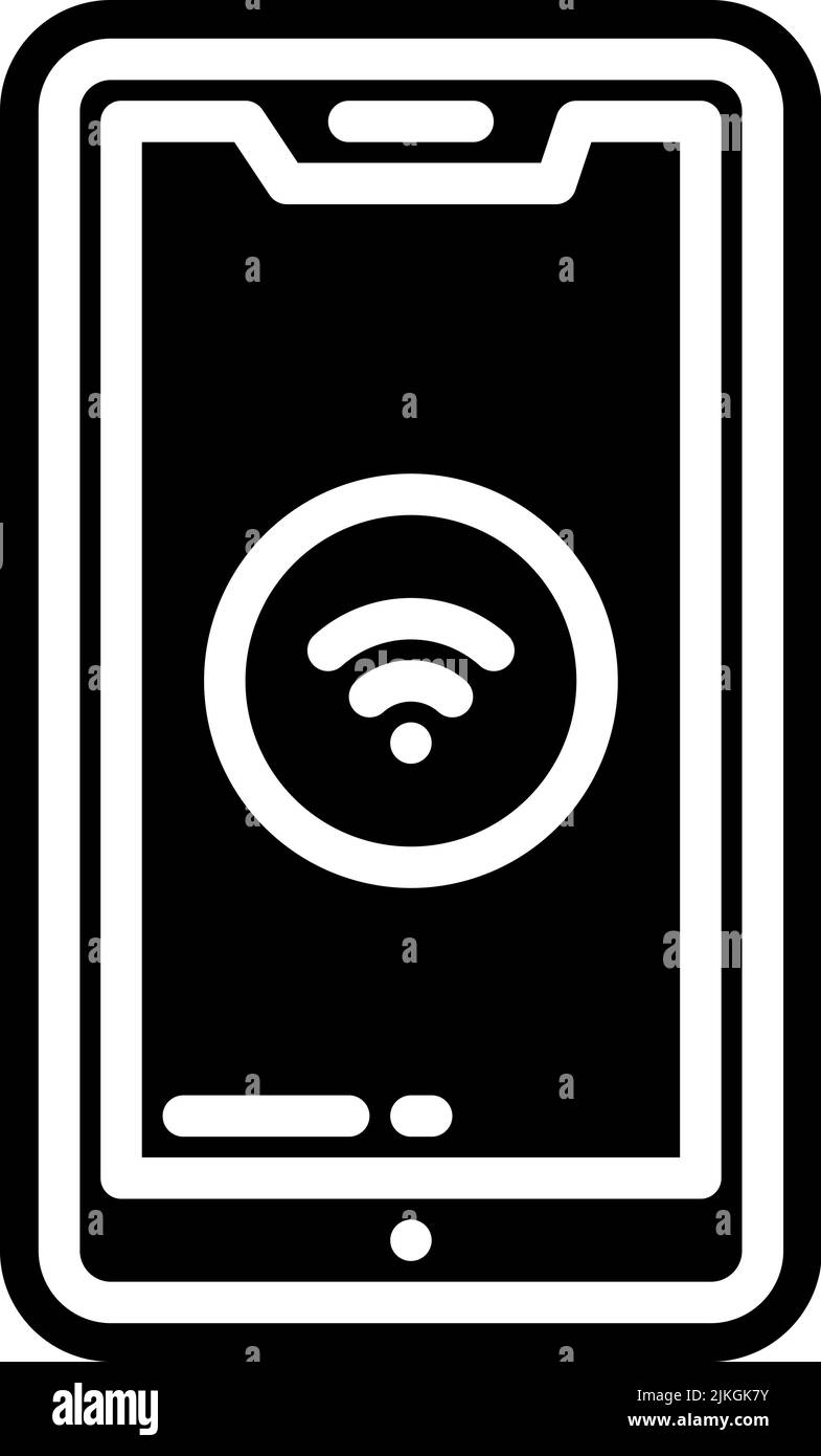 smartphone icon black vector illustration Stock Vector Image & Art - Alamy