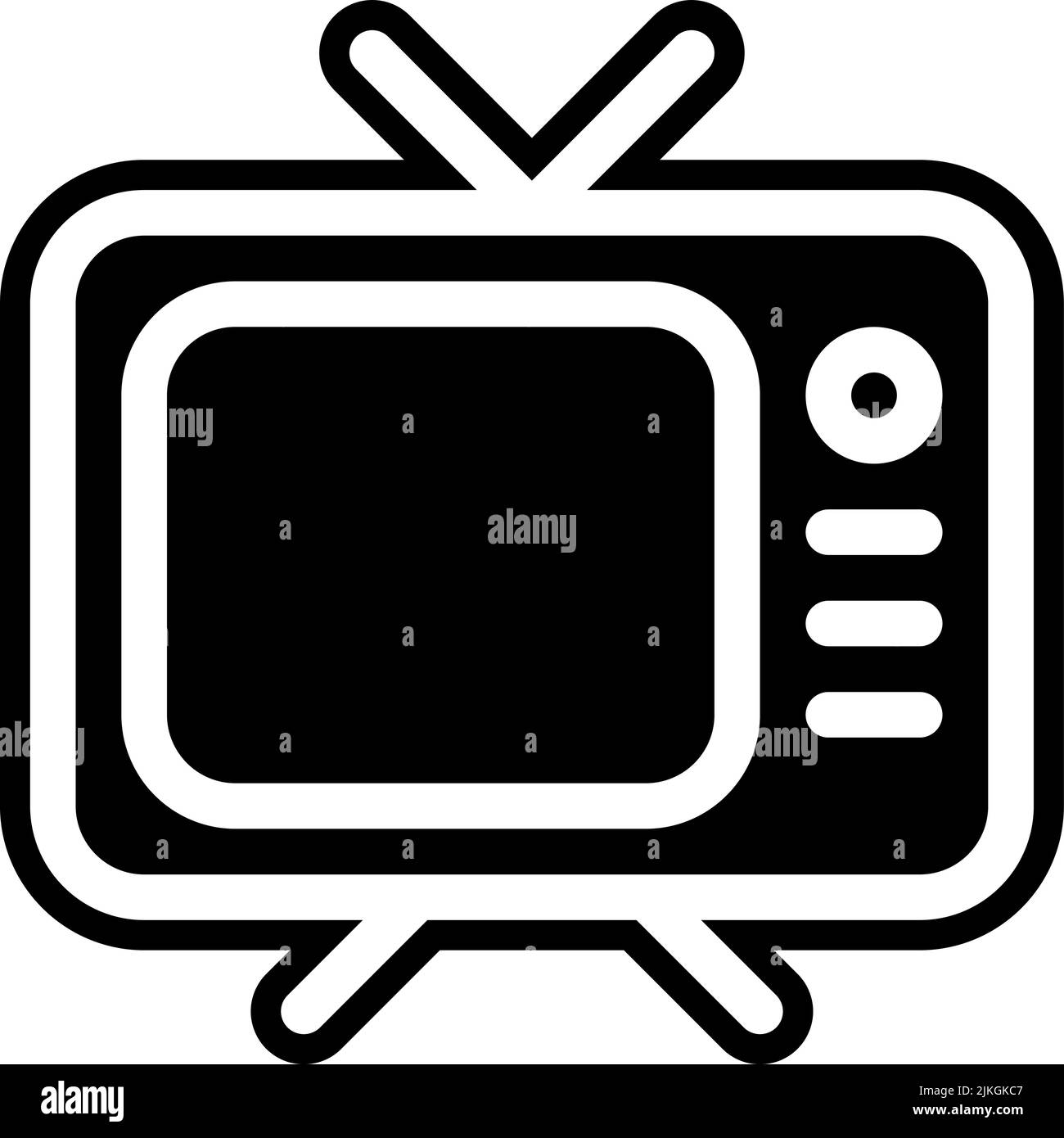 tv monitor icon black vector illustration Stock Vector Image & Art - Alamy