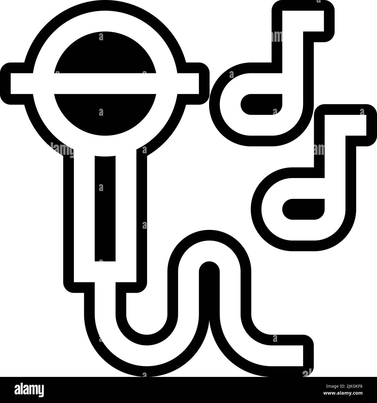 microphone icon black vector illustration Stock Vector Image & Art - Alamy