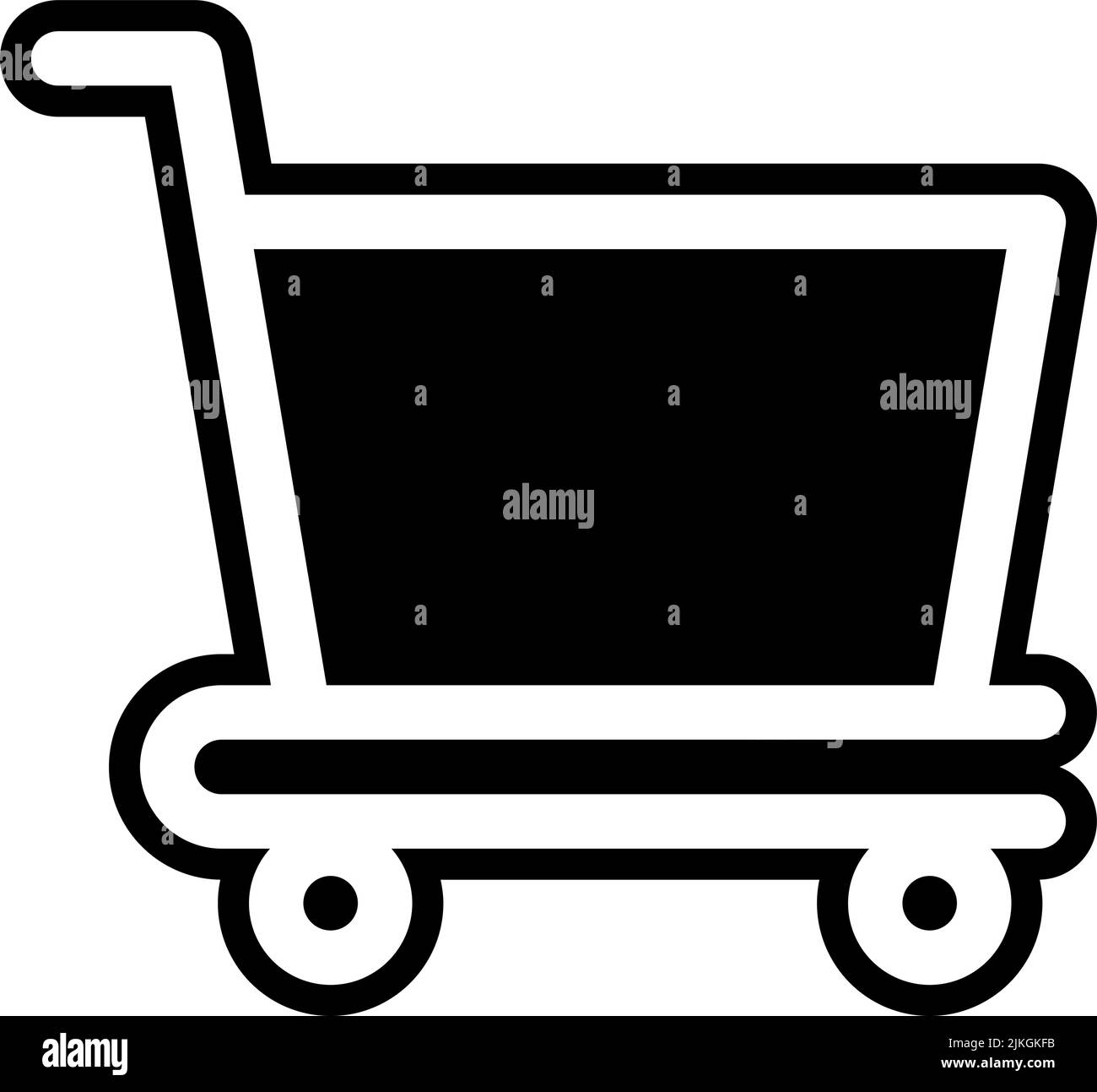 shopping cart icon black vector illustration Stock Vector Image & Art