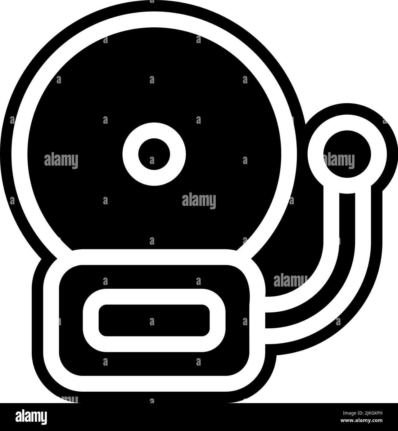 school bell icon black vector illustration Stock Vector Image & Art - Alamy