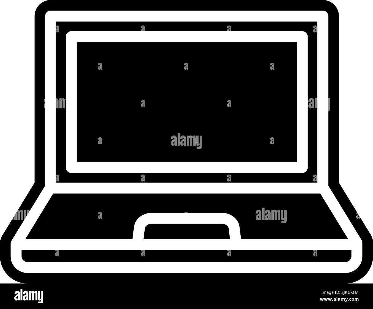 laptop icon black vector illustration Stock Vector Image & Art - Alamy