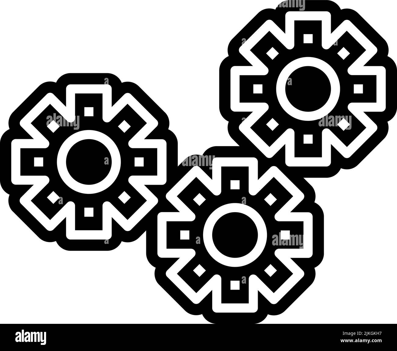 gear icon black vector illustration Stock Vector Image & Art - Alamy