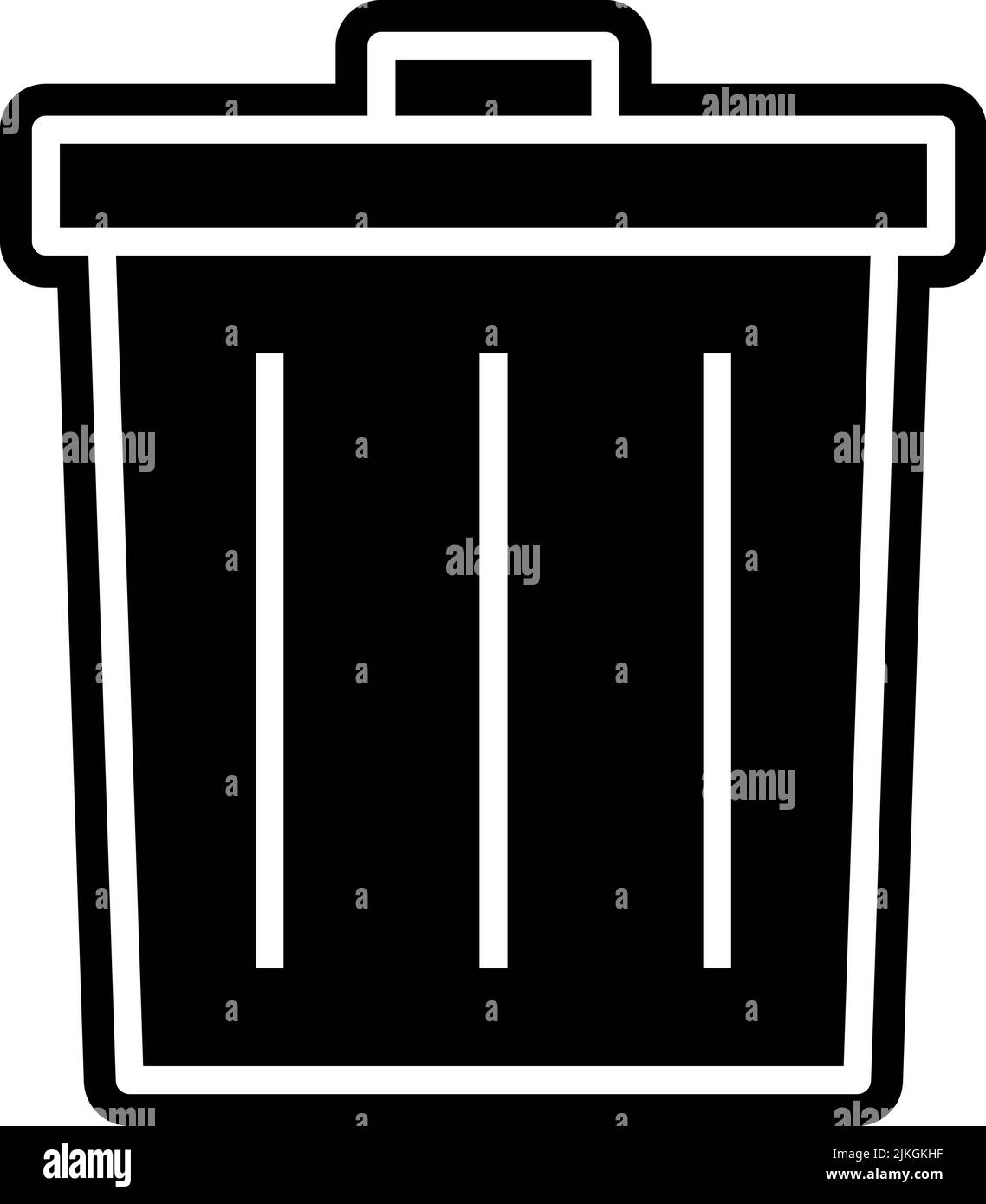 trash can icon black vector illustration Stock Vector Image & Art - Alamy