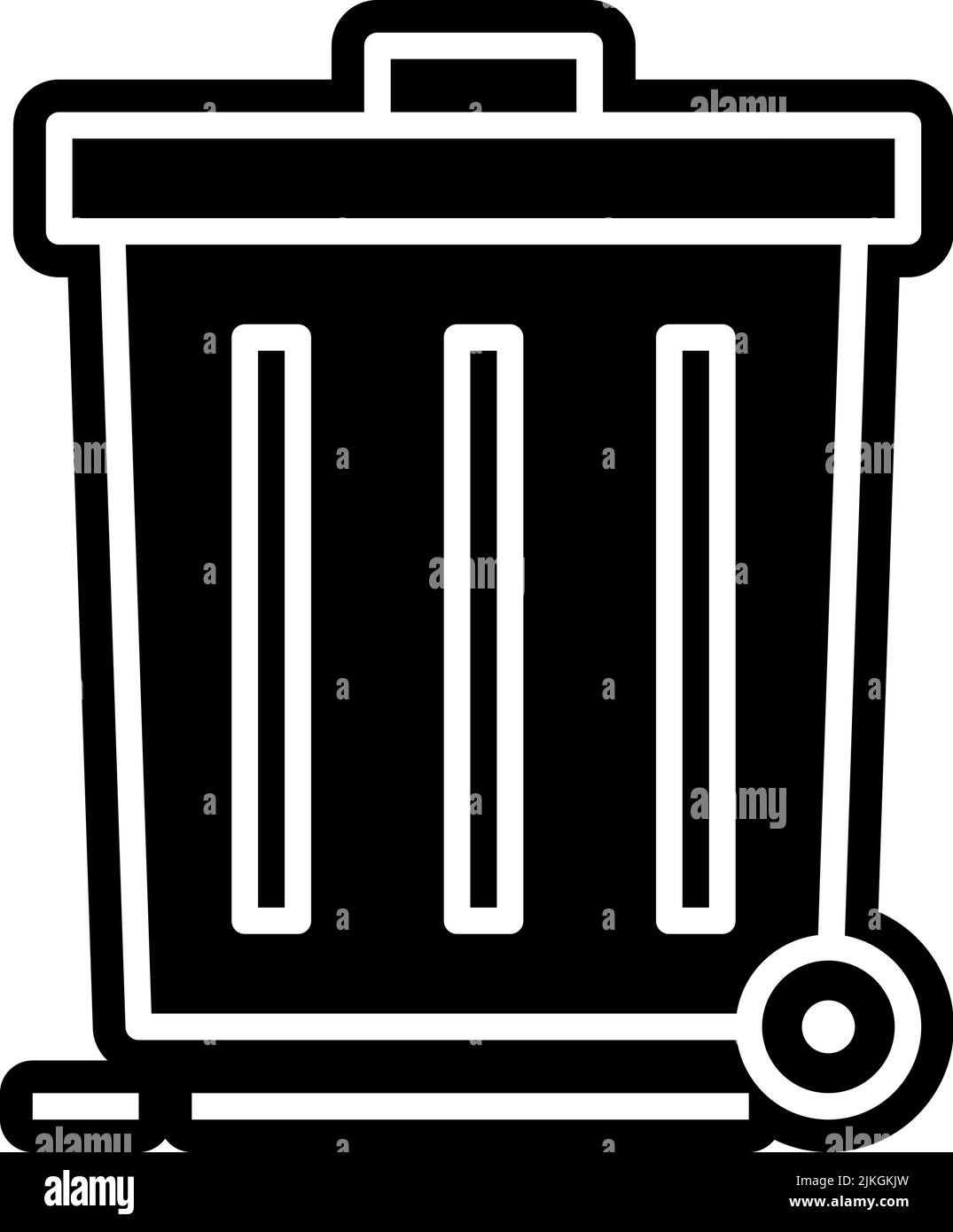 trash can icon black vector illustration Stock Vector Image & Art Alamy