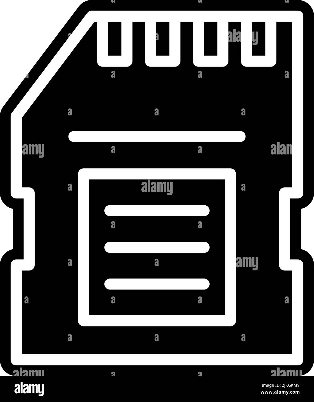 memory card icon black vector illustration Stock Vector Image & Art - Alamy
