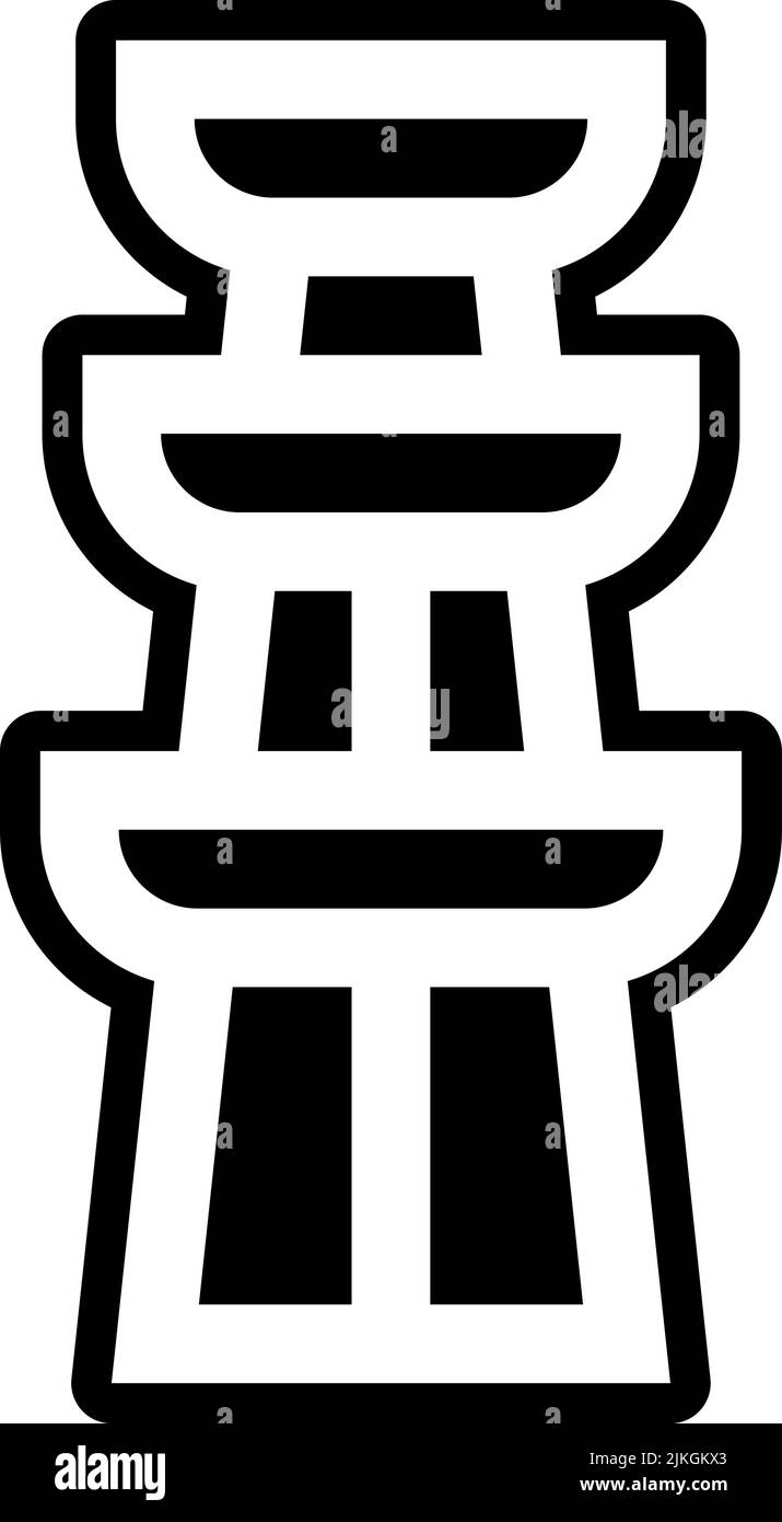 qutub minar icon black vector illustration Stock Vector Image & Art - Alamy