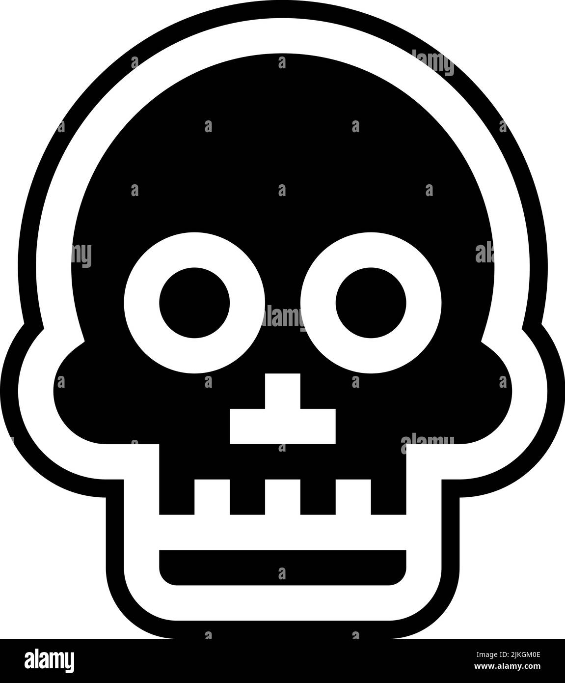 skull icon black vector illustration Stock Vector Image & Art - Alamy