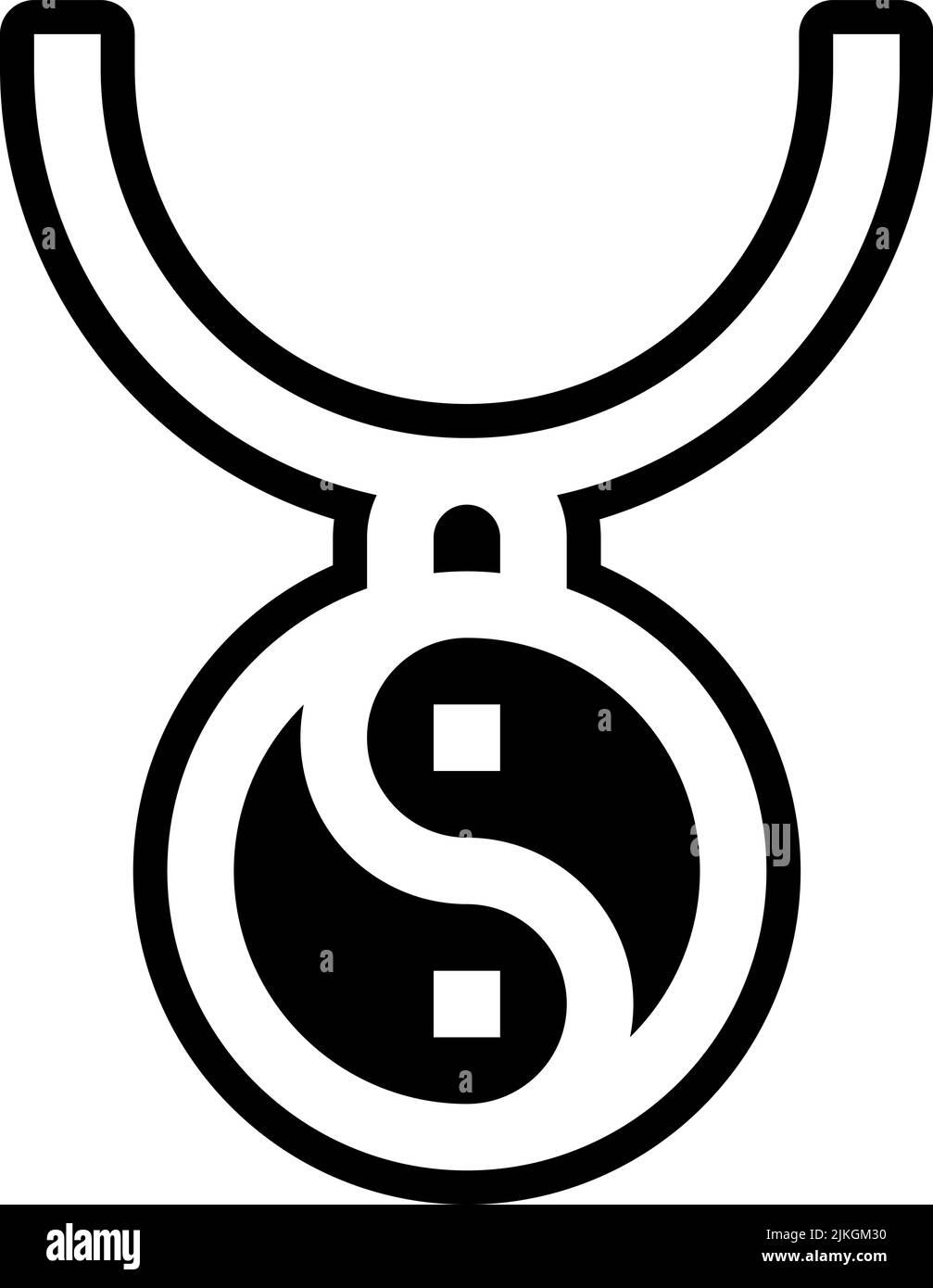 yin yang icon black vector illustration Stock Vector Image & Art - Alamy