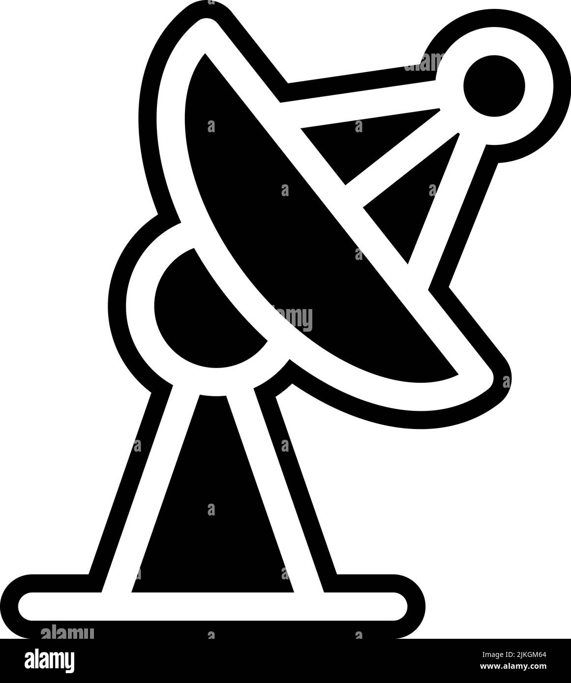 space satellite icon black vector illustration Stock Vector Image & Art ...