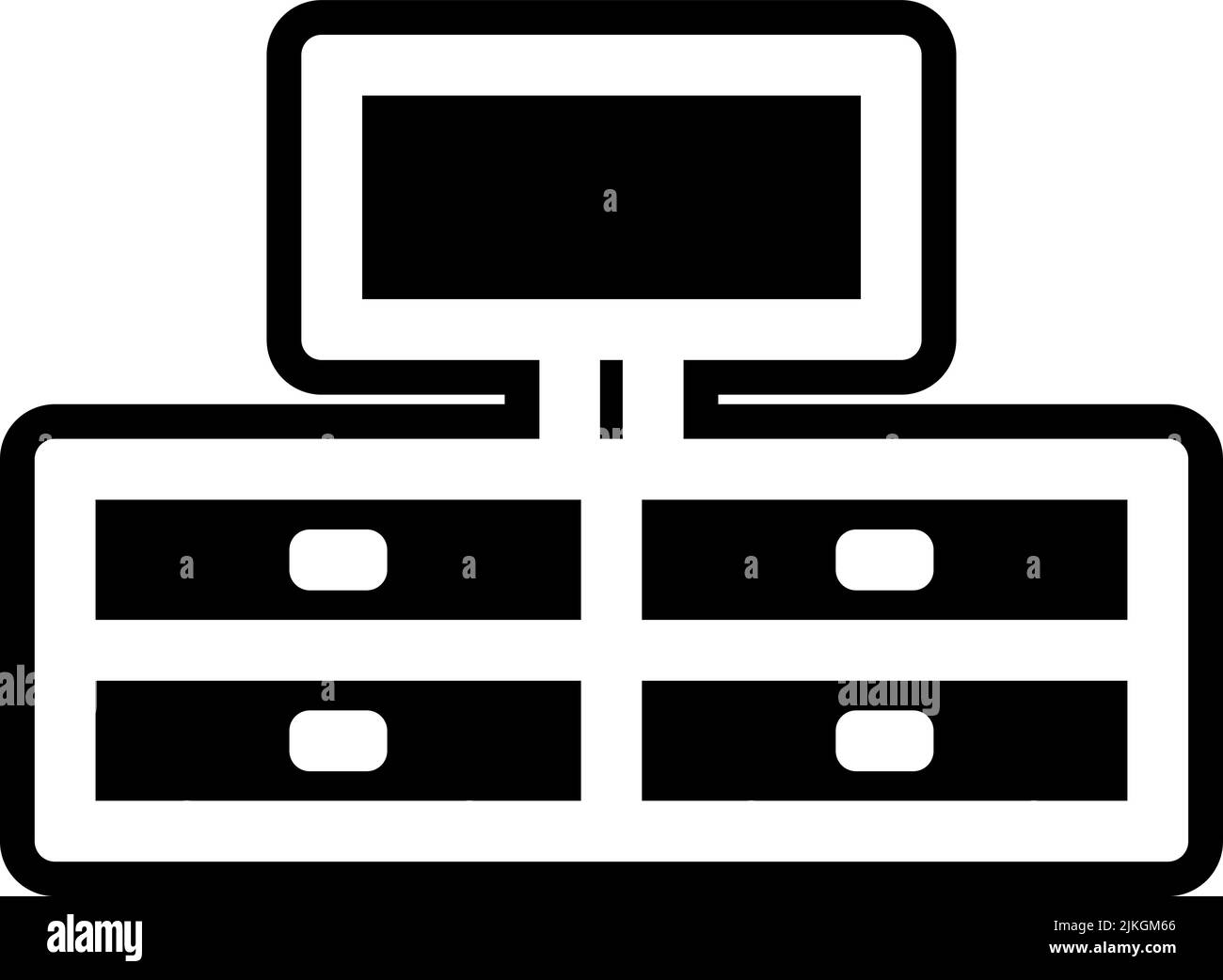 Table desk modern tv Black and White Stock Photos & Images - Alamy