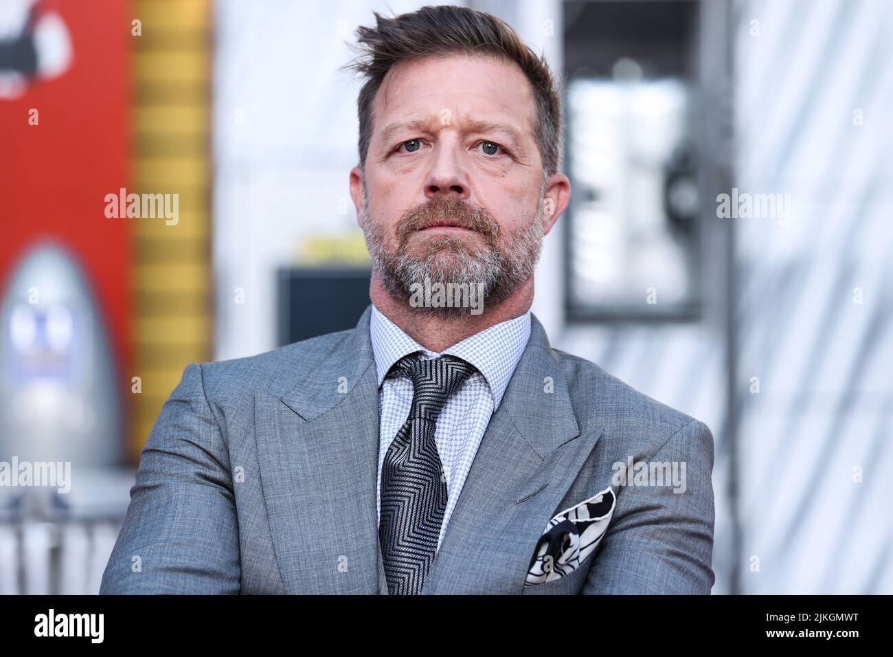 WESTWOOD, LOS ANGELES, CALIFORNIA, USA - AUGUST 01: American filmmaker/director David Leitch arrives at the Los Angeles Premiere Of Sony Pictures' 'Bullet Train' held at the Regency Village Theatre on August 1, 2022 in Westwood, Los Angeles, California, United States. (Photo by Xavier Collin/Image Press Agency) Stock Photo