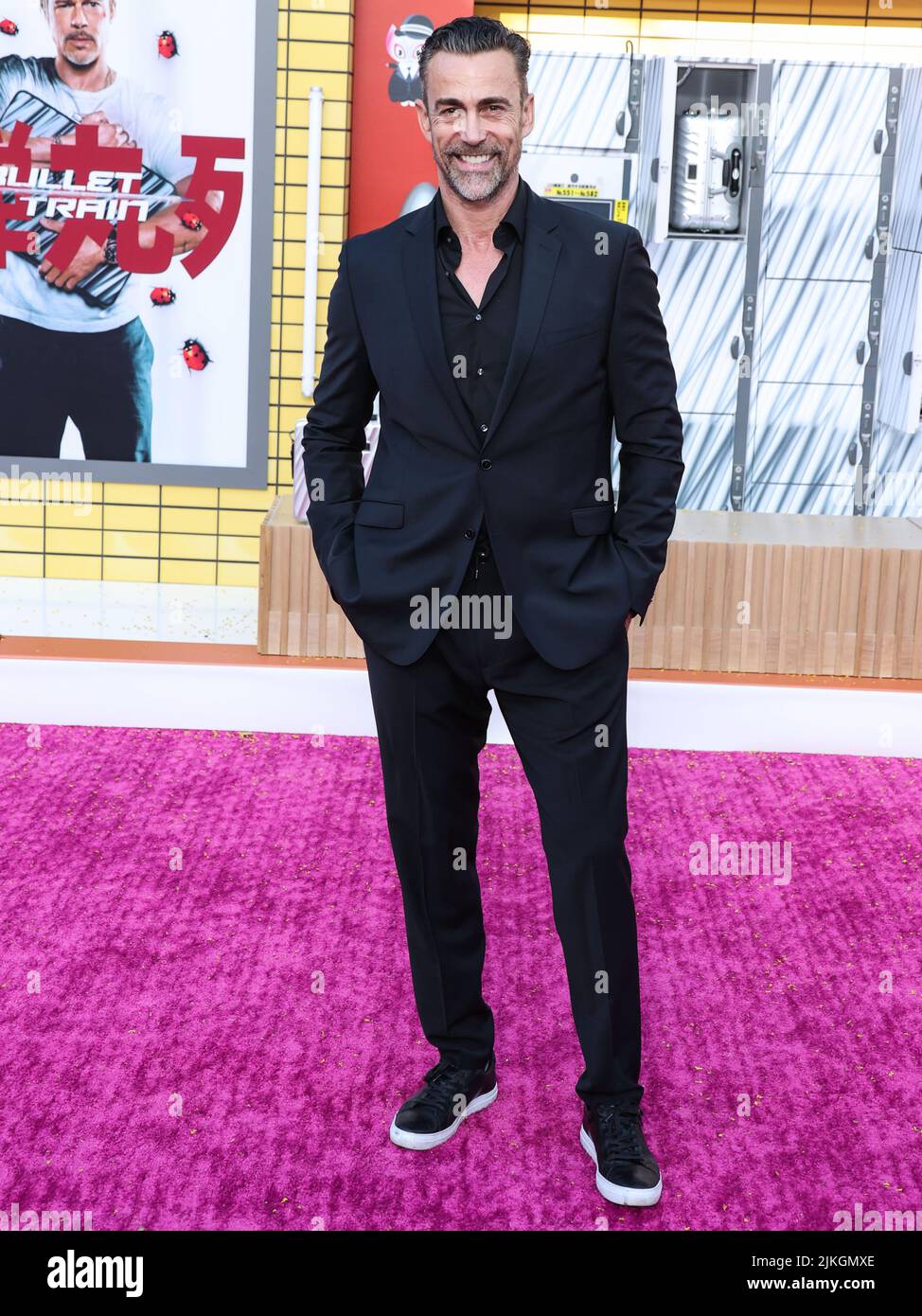 WESTWOOD, LOS ANGELES, CALIFORNIA, USA - AUGUST 01: Daniel Bernhardt arrives at the Los Angeles Premiere Of Sony Pictures' 'Bullet Train' held at the Regency Village Theatre on August 1, 2022 in Westwood, Los Angeles, California, United States. (Photo by Xavier Collin/Image Press Agency) Stock Photo