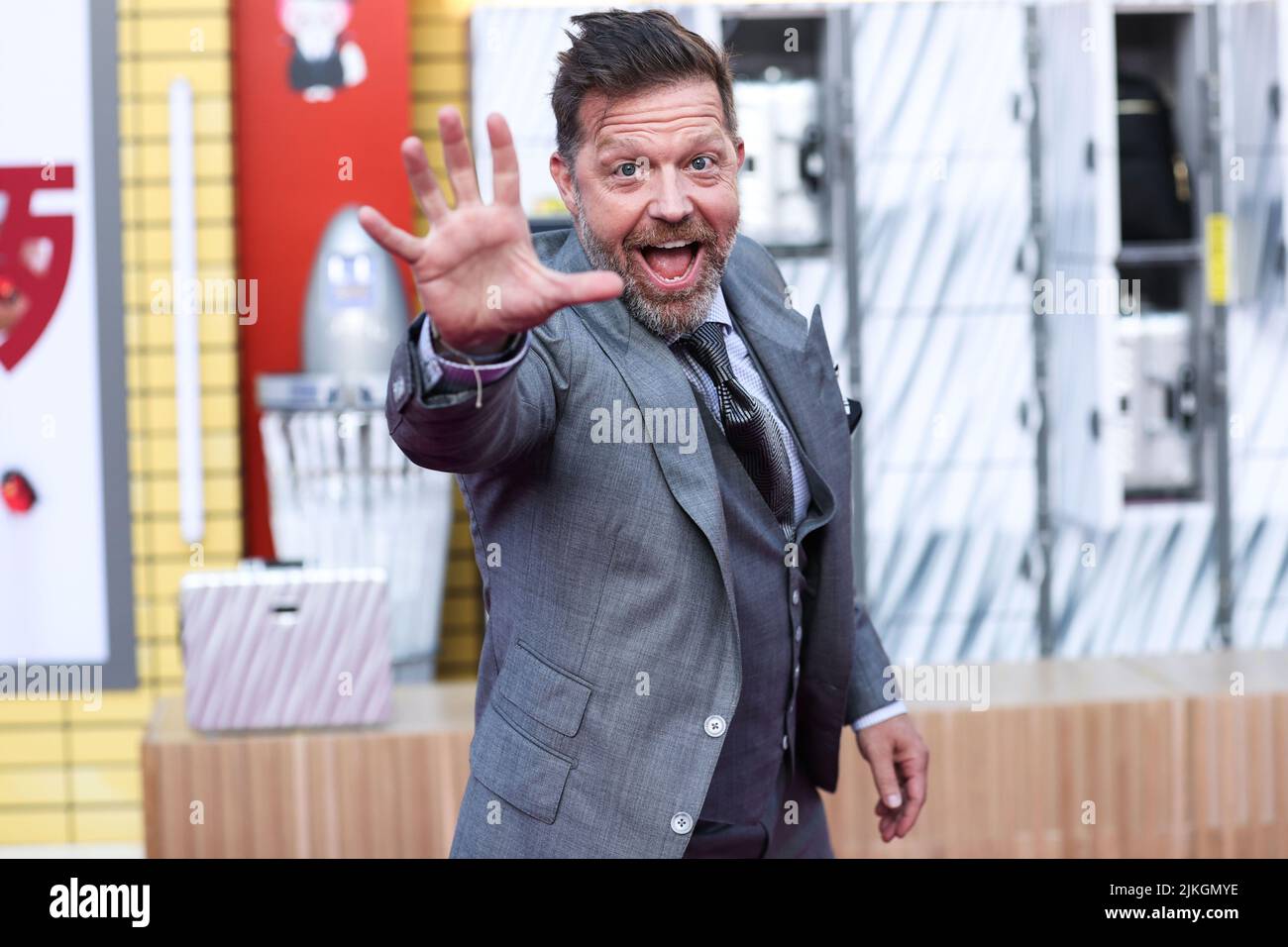 WESTWOOD, LOS ANGELES, CALIFORNIA, USA - AUGUST 01: American filmmaker/director David Leitch arrives at the Los Angeles Premiere Of Sony Pictures' 'Bullet Train' held at the Regency Village Theatre on August 1, 2022 in Westwood, Los Angeles, California, United States. (Photo by Xavier Collin/Image Press Agency) Stock Photo