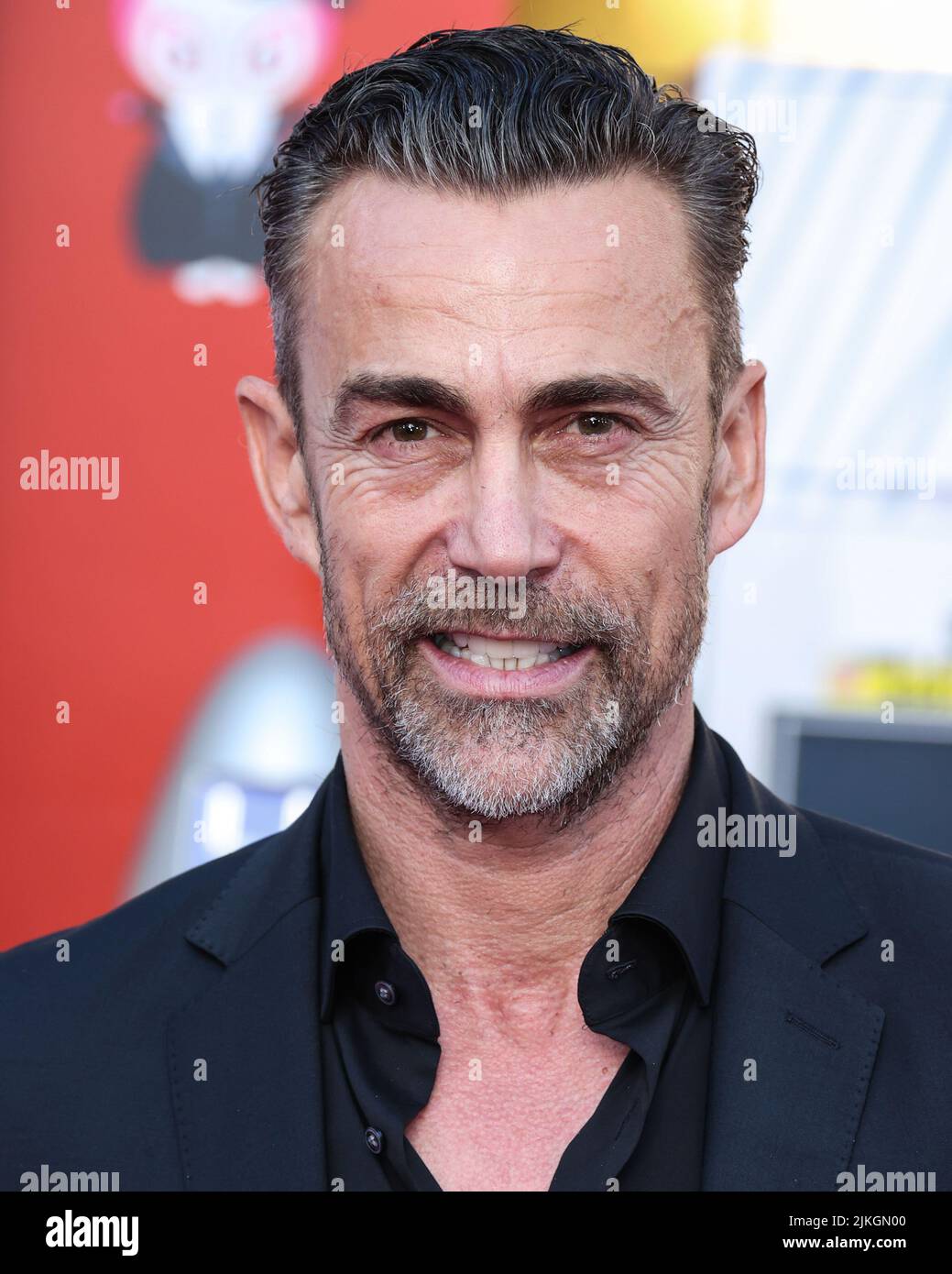 WESTWOOD, LOS ANGELES, CALIFORNIA, USA - AUGUST 01: Daniel Bernhardt arrives at the Los Angeles Premiere Of Sony Pictures' 'Bullet Train' held at the Regency Village Theatre on August 1, 2022 in Westwood, Los Angeles, California, United States. (Photo by Xavier Collin/Image Press Agency) Stock Photo