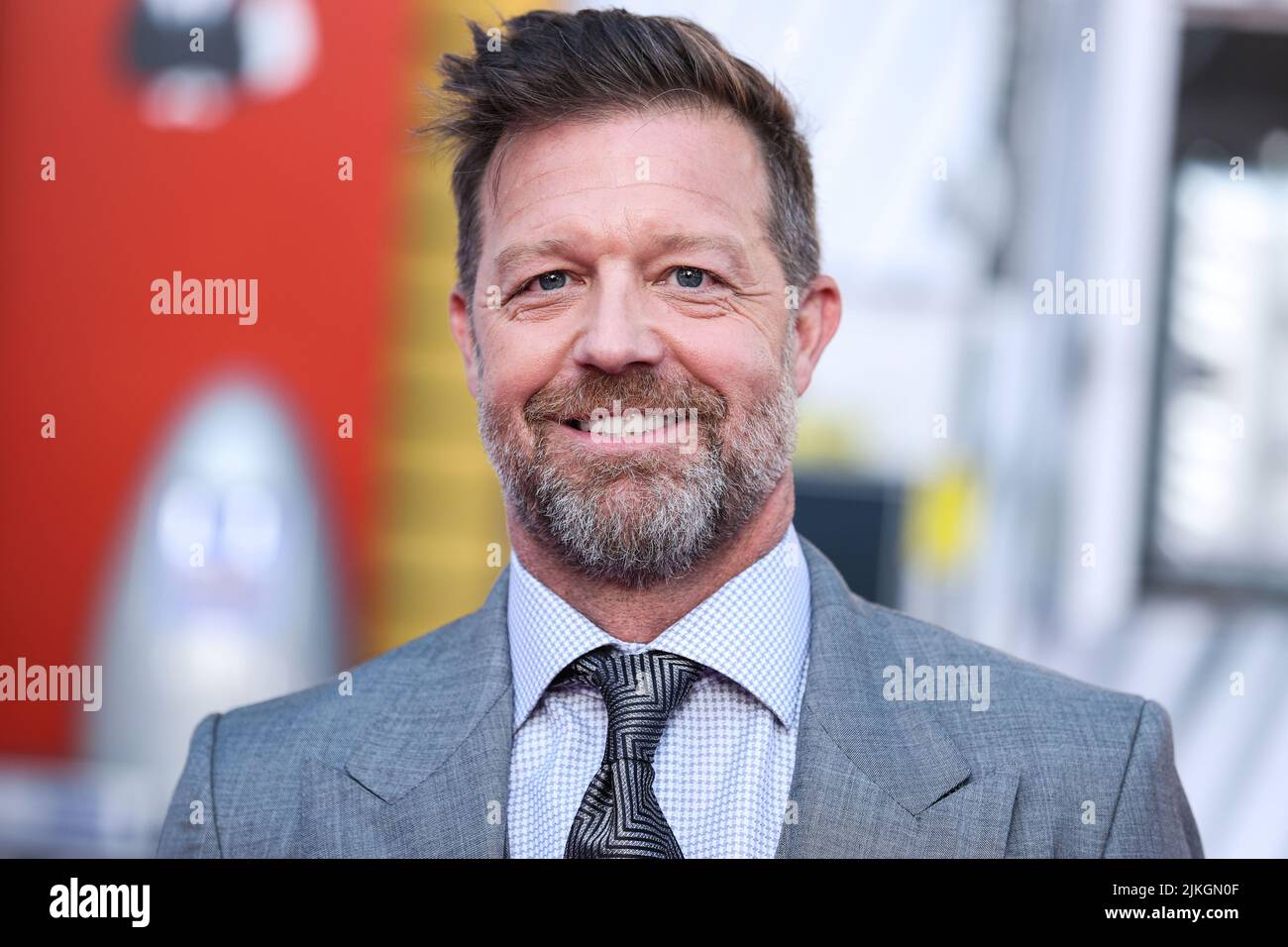 WESTWOOD, LOS ANGELES, CALIFORNIA, USA - AUGUST 01: American filmmaker/director David Leitch arrives at the Los Angeles Premiere Of Sony Pictures' 'Bullet Train' held at the Regency Village Theatre on August 1, 2022 in Westwood, Los Angeles, California, United States. (Photo by Xavier Collin/Image Press Agency) Stock Photo