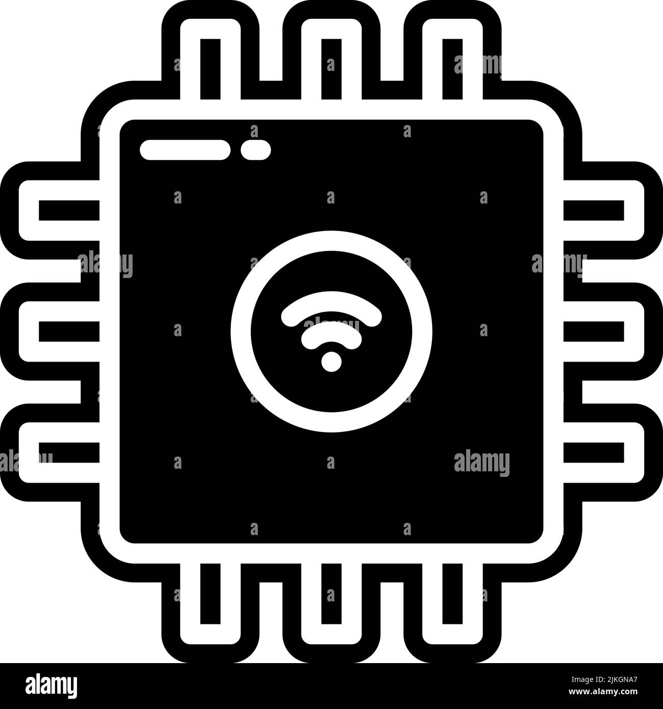 cpu icon black vector illustration Stock Vector Image & Art - Alamy