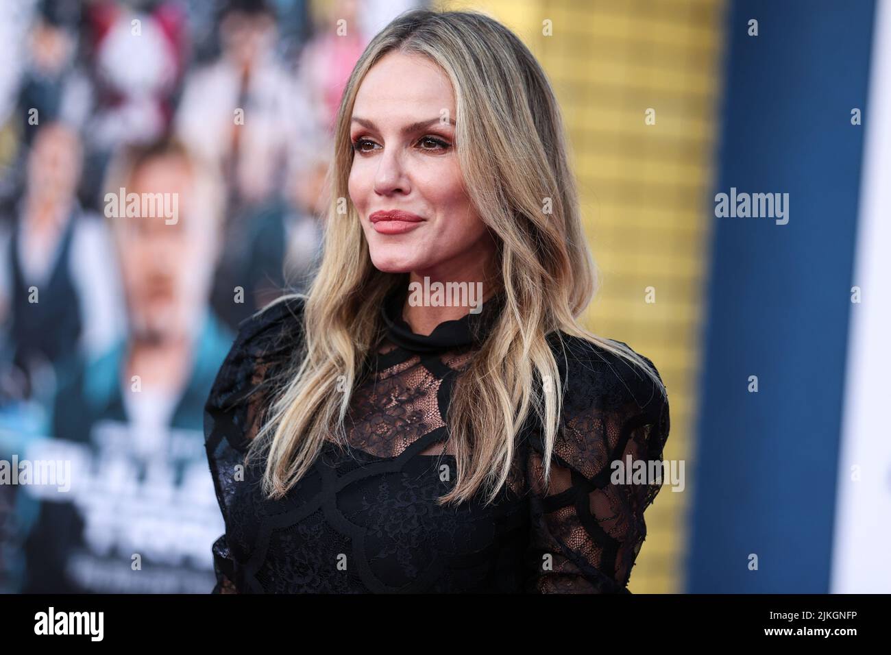 WESTWOOD, LOS ANGELES, CALIFORNIA, USA - AUGUST 01: Monet Mazur arrives at the Los Angeles Premiere Of Sony Pictures' 'Bullet Train' held at the Regency Village Theatre on August 1, 2022 in Westwood, Los Angeles, California, United States. (Photo by Xavier Collin/Image Press Agency) Stock Photo