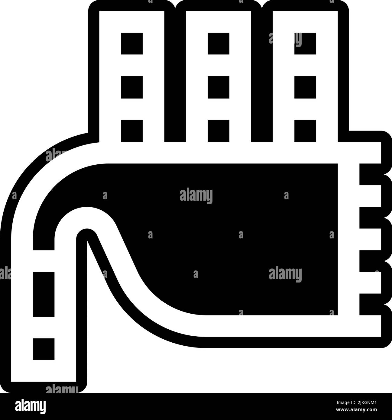 bagpipe icon black vector illustration. Stock Vector