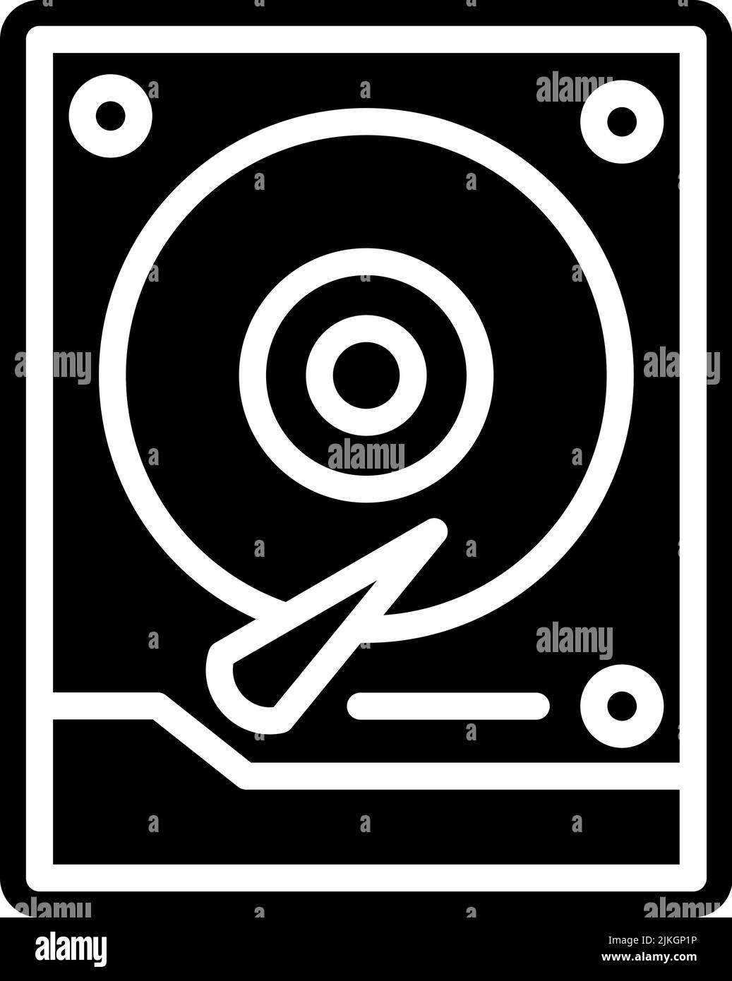 hard disk icon black vector illustration Stock Vector Image & Art - Alamy
