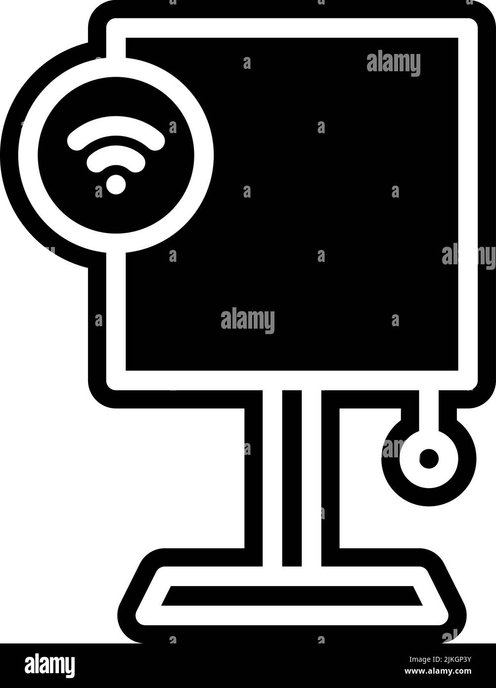 lamp icon black vector illustration Stock Vector Image & Art - Alamy