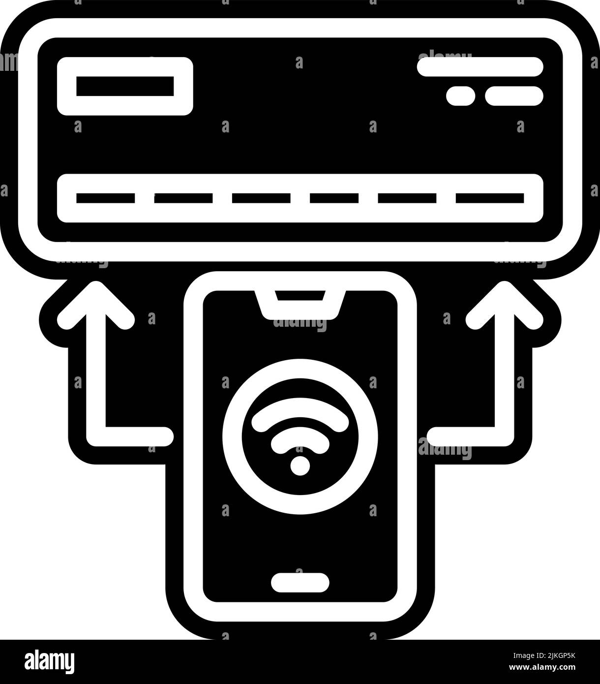 air conditioner icon black vector illustration Stock Vector Image & Art ...