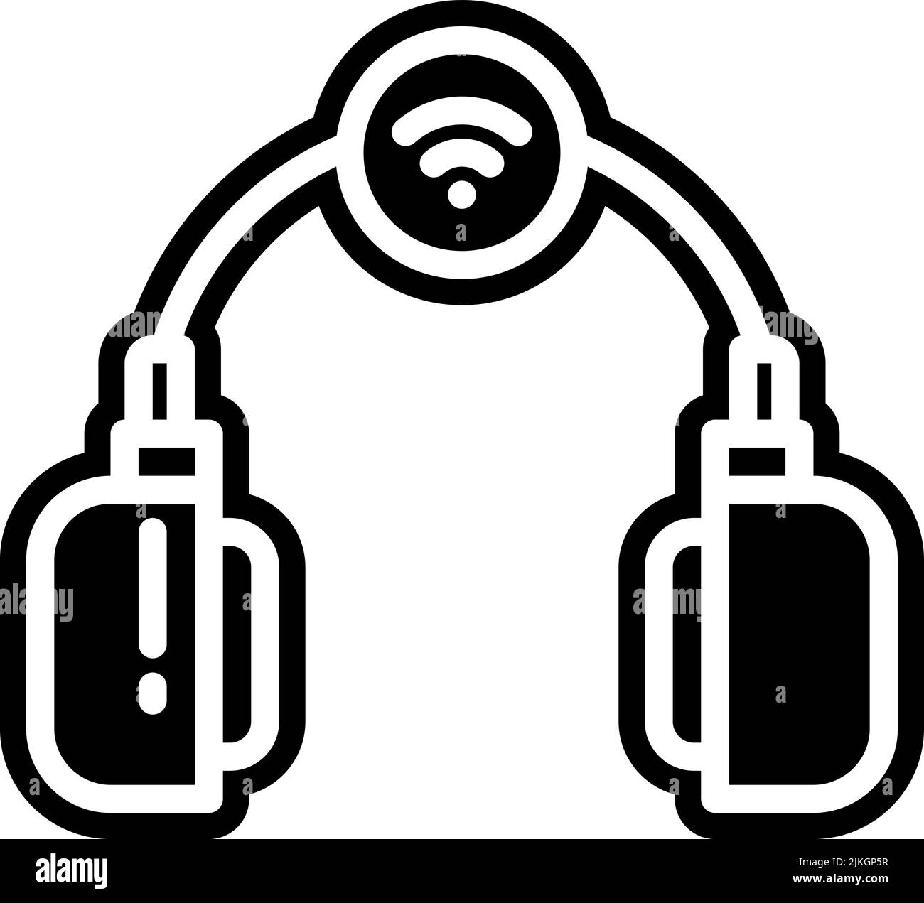 headphone icon black vector illustration Stock Vector Image & Art Alamy