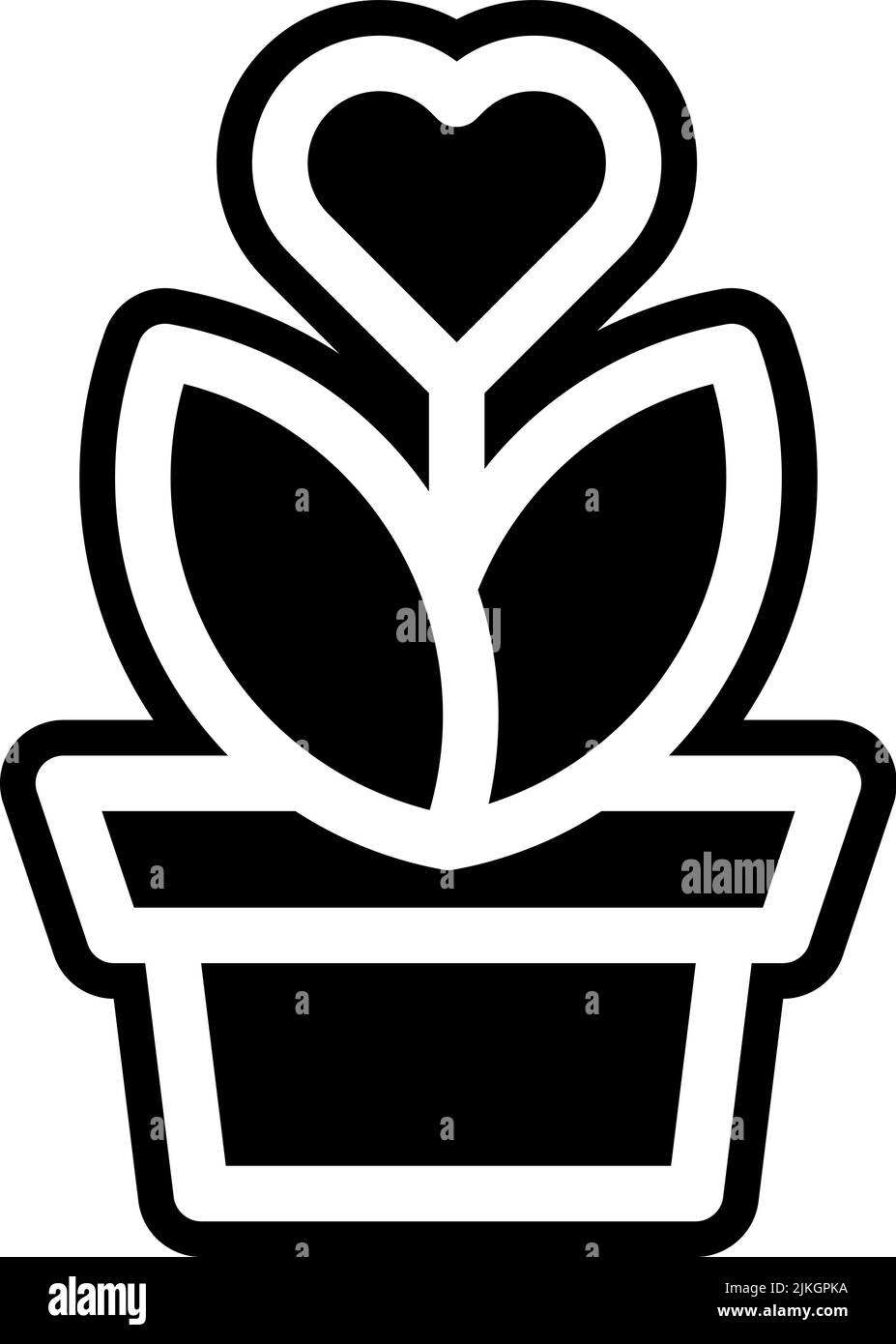 flower pot icon black vector illustration Stock Vector Image & Art - Alamy