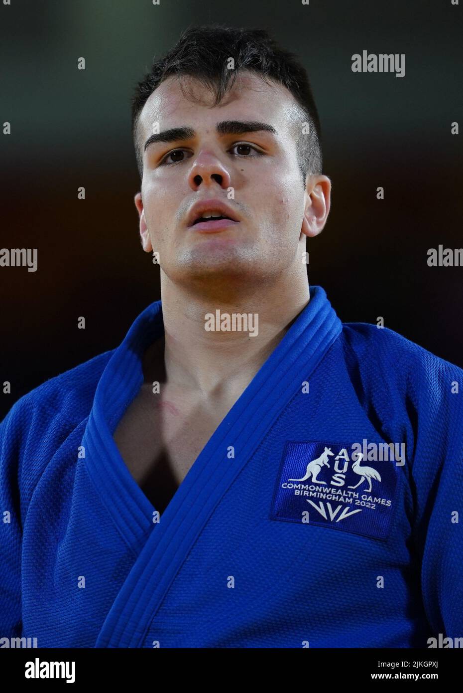 Australia's Uros Nikolic ahead of a Men's -81 kg bout at Coventry Arena on day five of the 2022 Commonwealth Games. Picture date: Tuesday August 2, 2022. Stock Photo