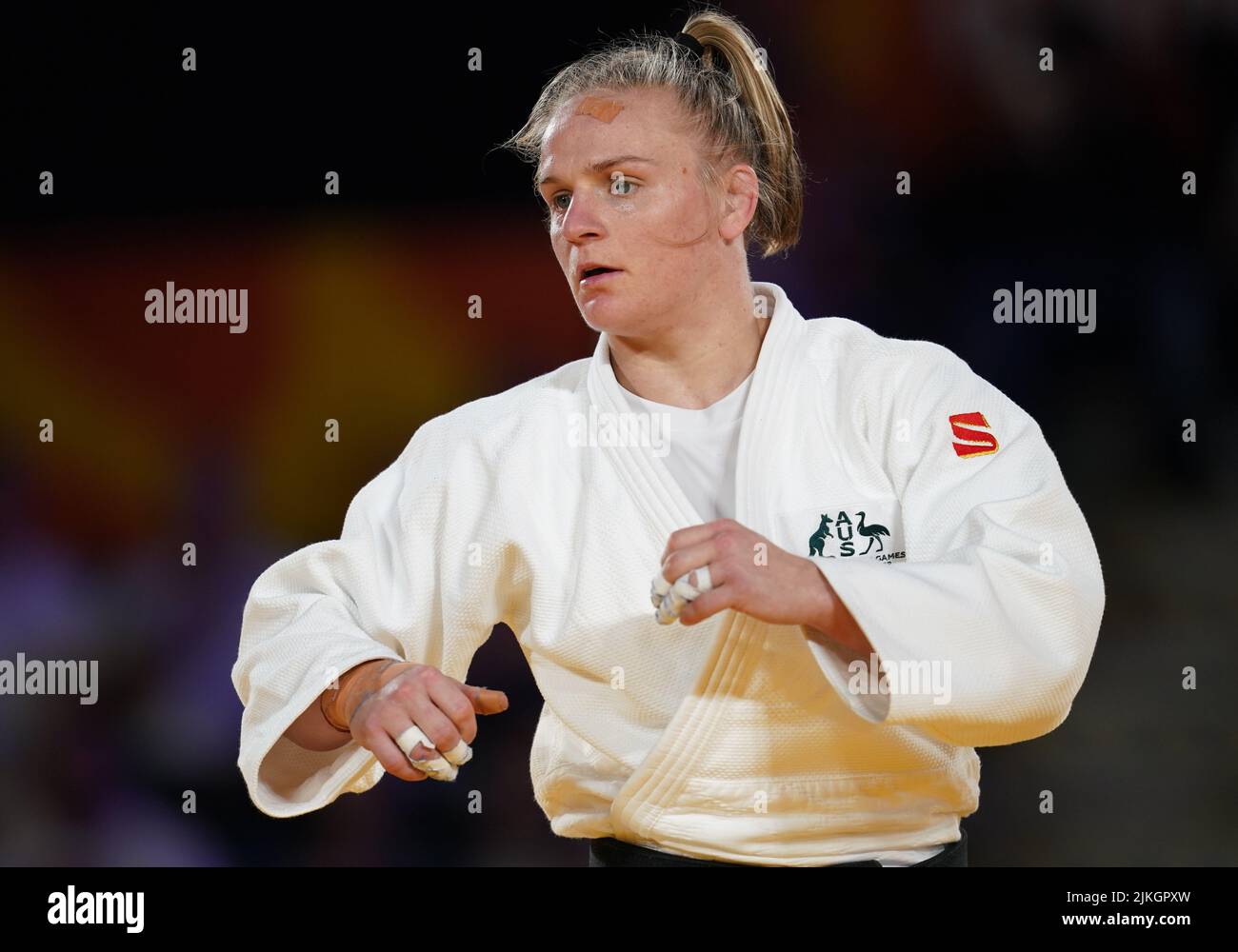 Australia's Aoife Coughlan during a Women's -70 kg bout at Coventry Arena on day five of the 2022 Commonwealth Games. Picture date: Tuesday August 2, 2022. Stock Photo