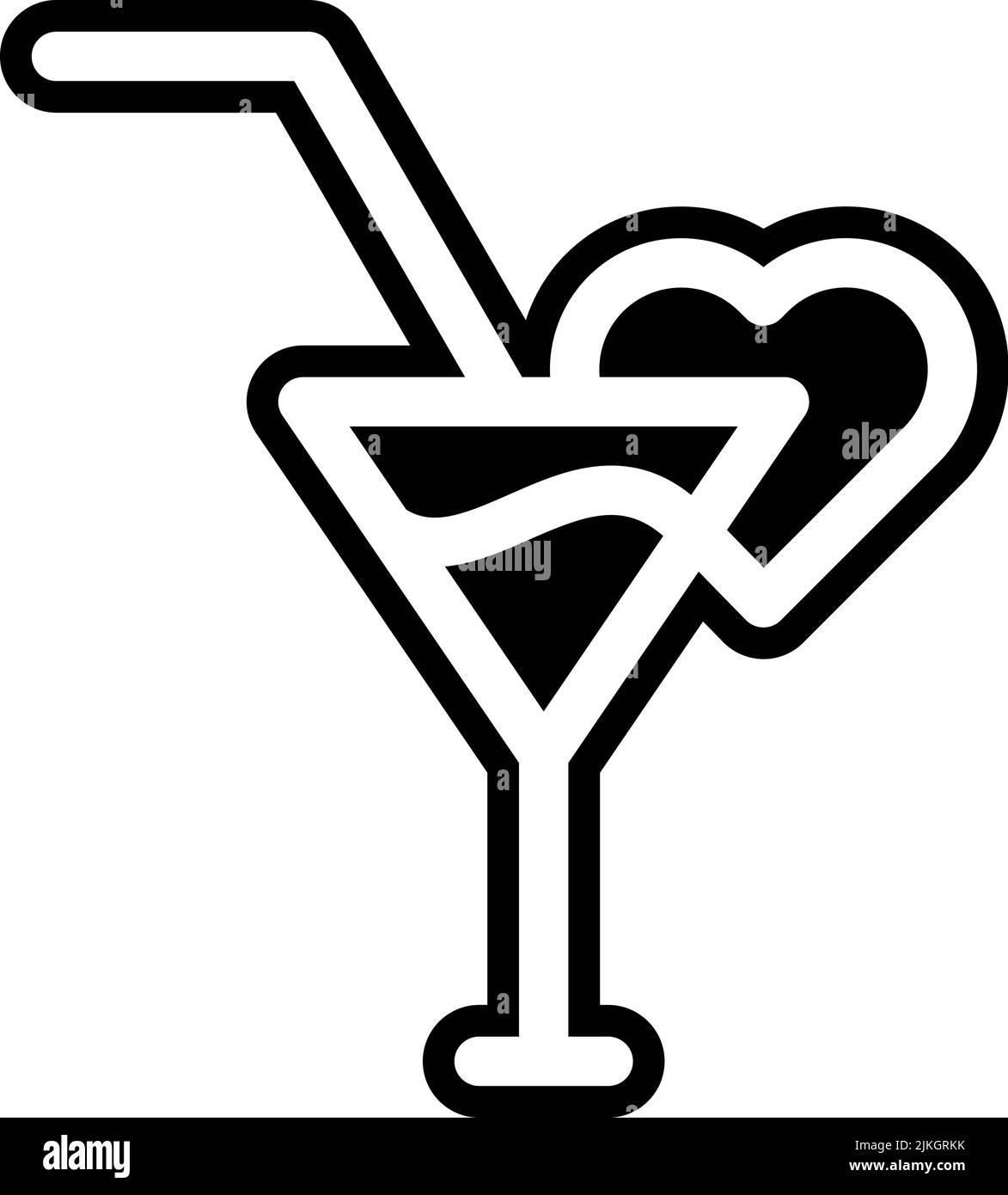 cocktail icon black vector illustration Stock Vector Image & Art Alamy