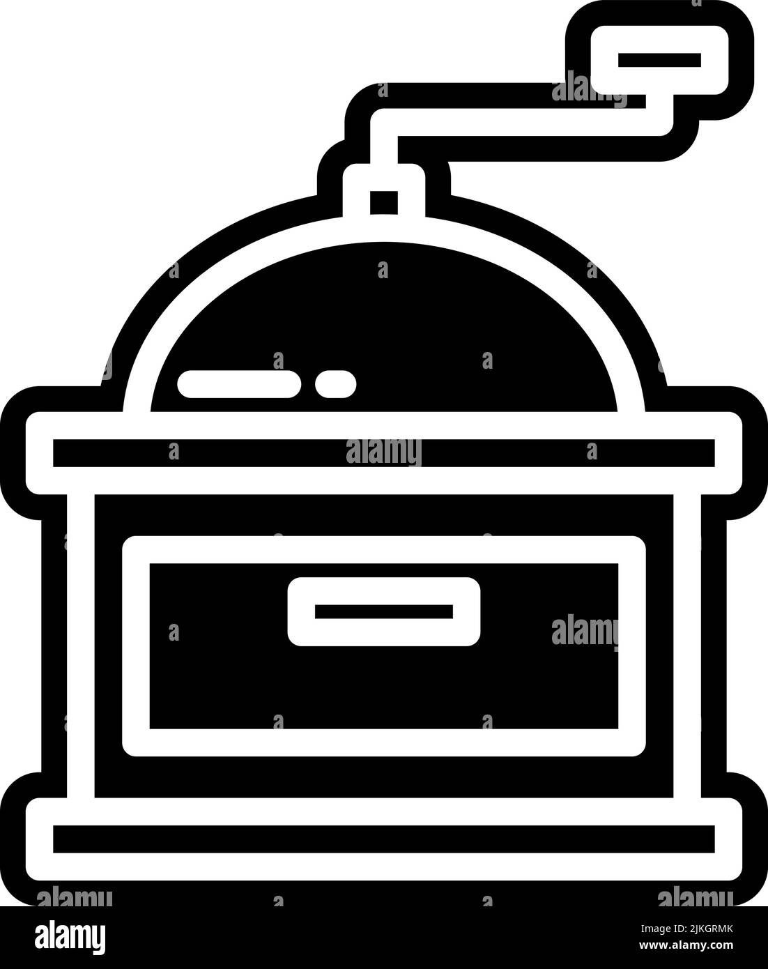 coffee grinder icon black vector illustration Stock Vector Image & Art ...