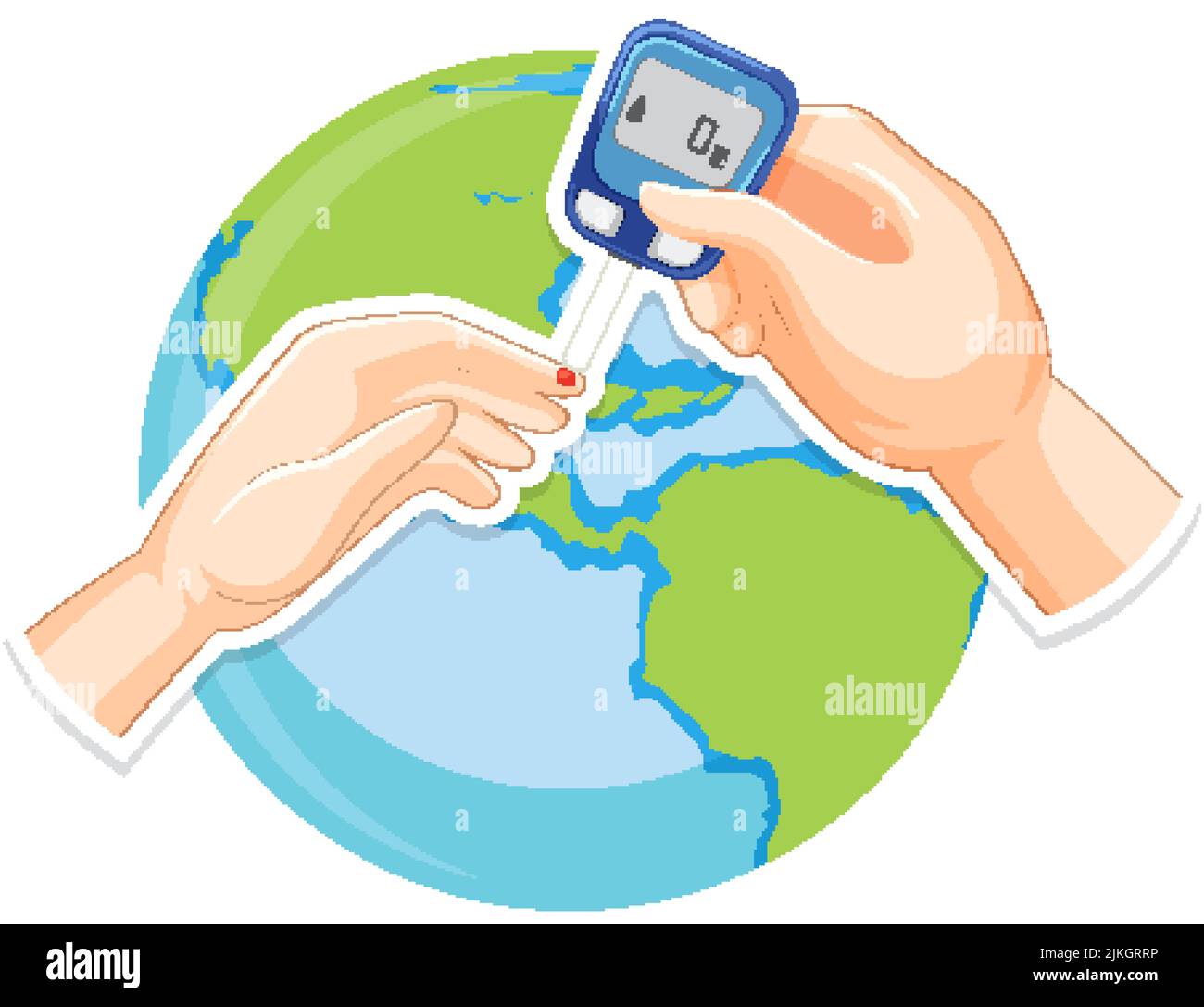 Blood Glucose Monitoring Device Illustration Stock Vector Image Art