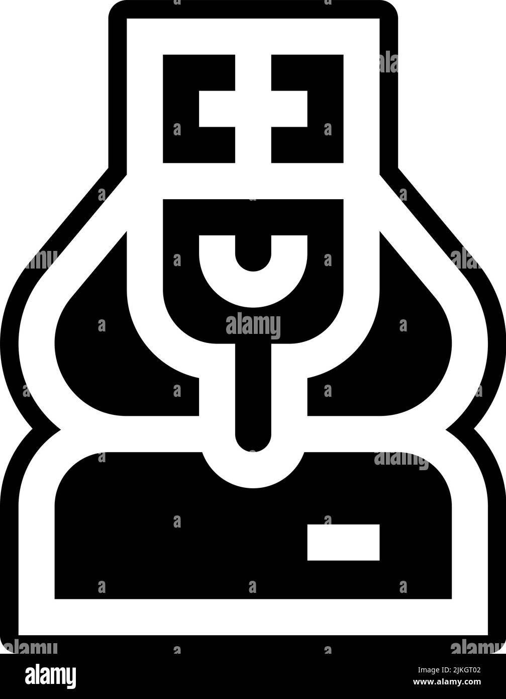 nurse icon black vector illustration Stock Vector Image & Art - Alamy