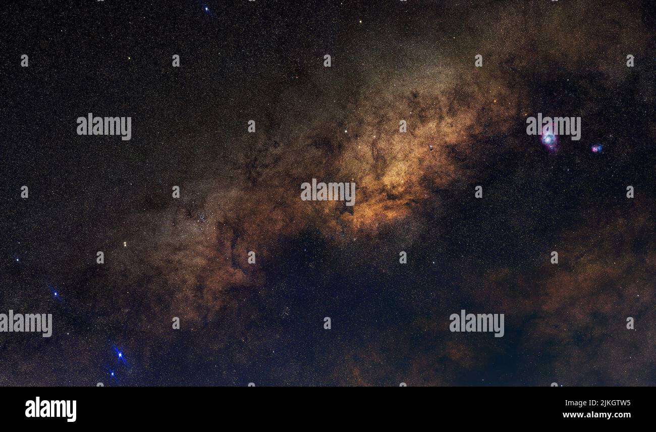 The starry night sky featuring the milky way galaxy Stock Photo - Alamy