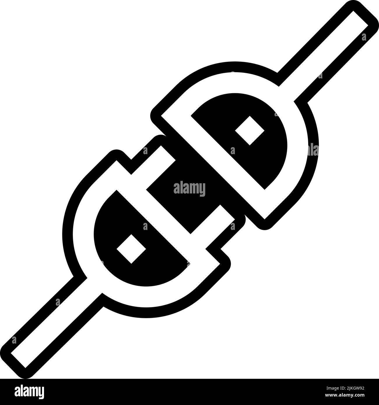 power plug icon black vector illustration Stock Vector Image & Art - Alamy