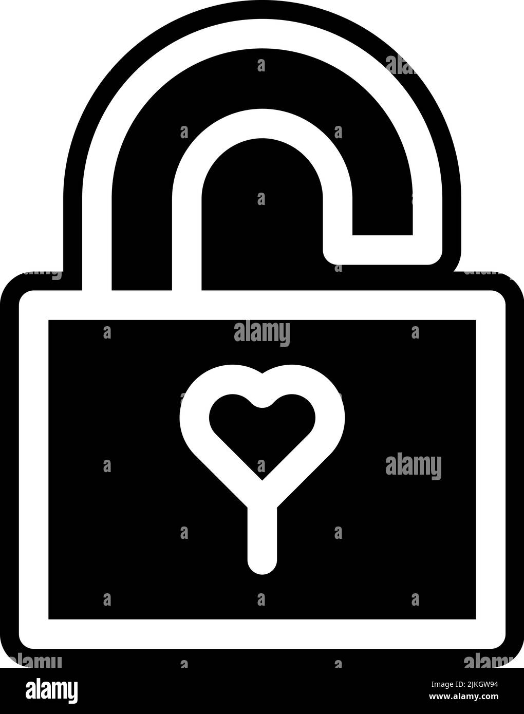 padlock icon black vector illustration Stock Vector Image & Art - Alamy