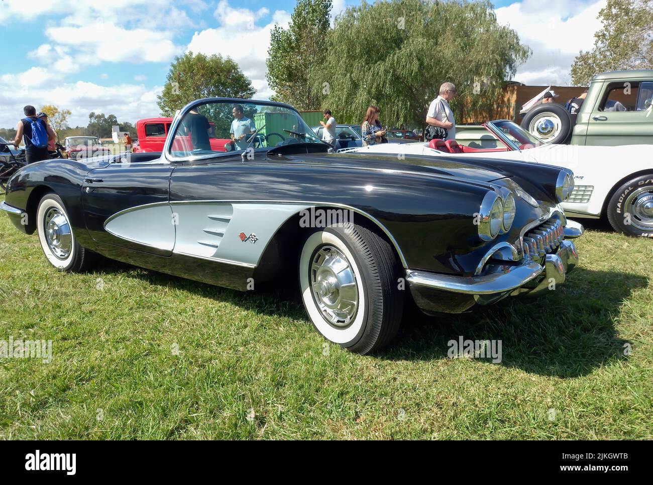 1950s corvette convertible hi-res stock photography and