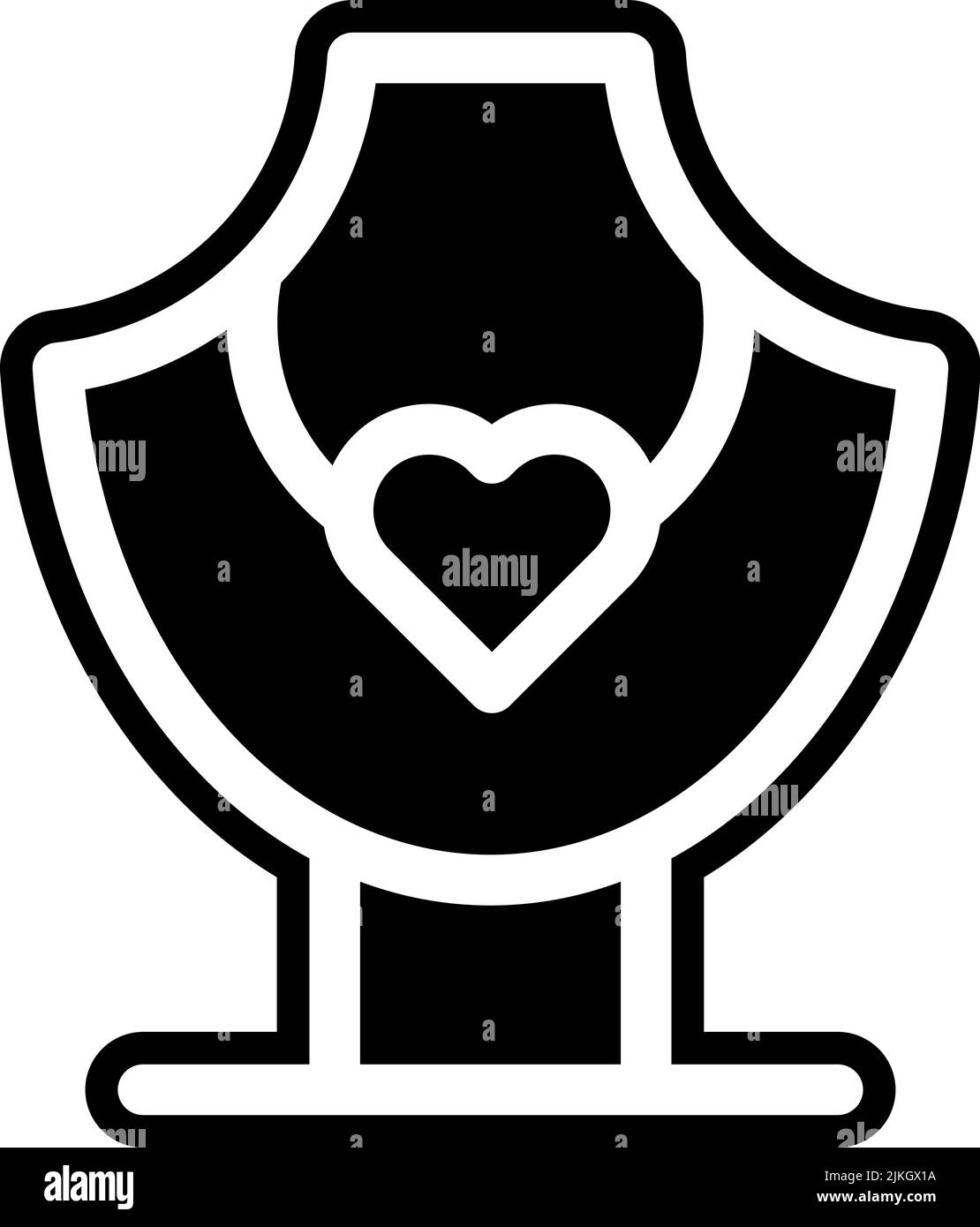 necklace icon black vector illustration Stock Vector Image & Art - Alamy