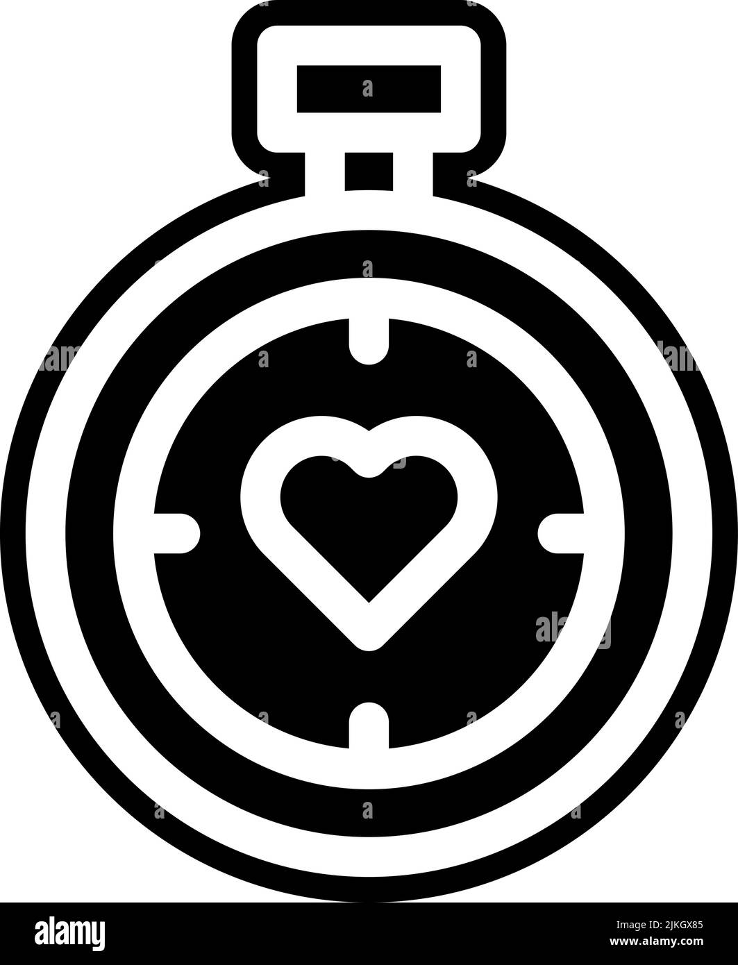 clock icon black vector illustration Stock Vector Image & Art - Alamy