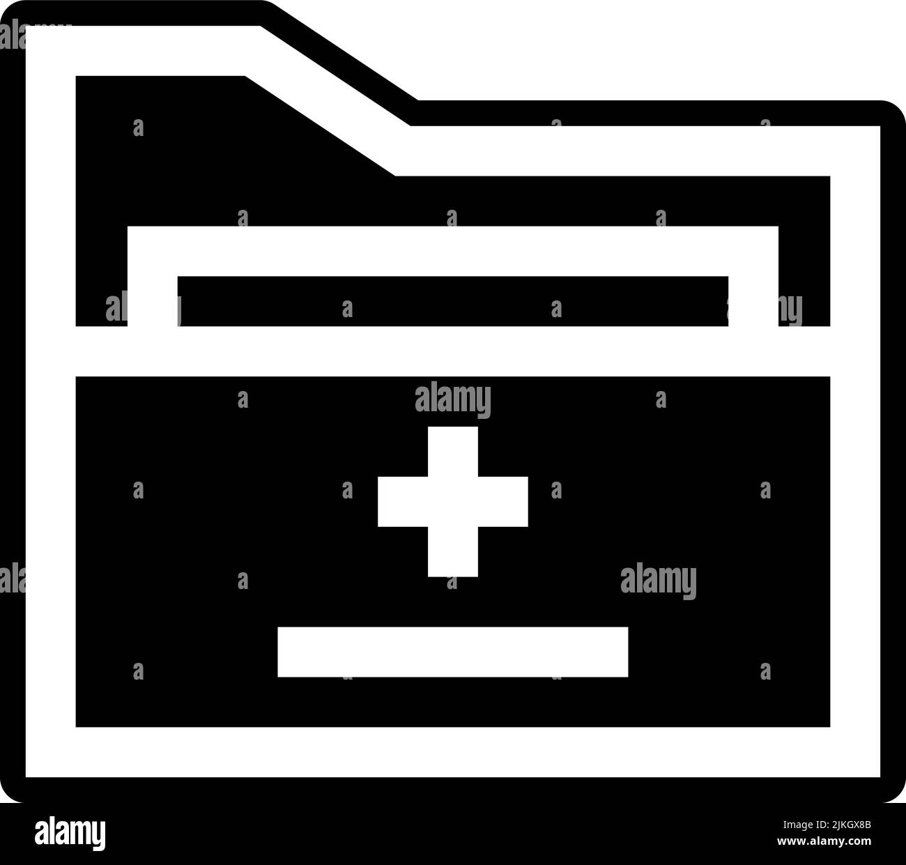 medical history icon black vector illustration Stock Vector Image & Art ...