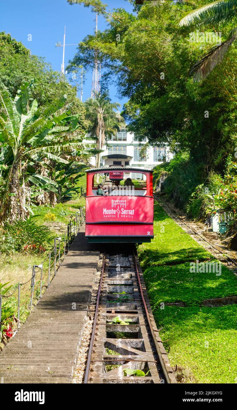 Monte Serrat Funicular cable railway in Santos, Brazil Stock Photo - Alamy
