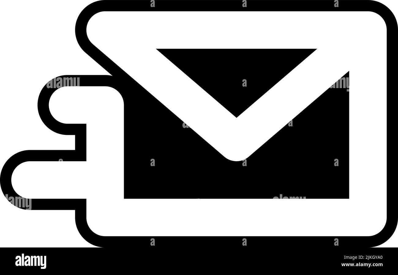 mail icon black vector illustration Stock Vector Image & Art - Alamy