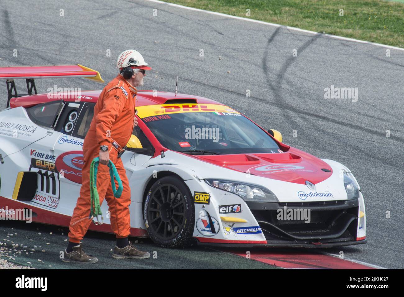 french race car in the track. Renault Megane Stock Photo Alamy