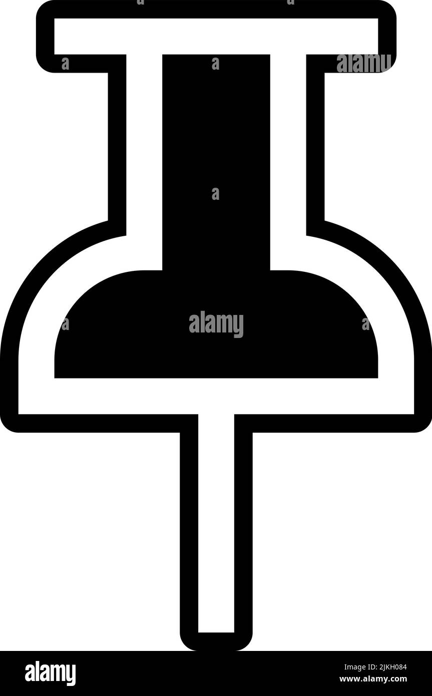 pin icon black vector illustration Stock Vector Image & Art - Alamy