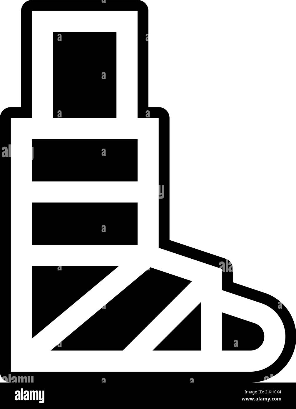 broken leg icon black vector illustration Stock Vector Image & Art - Alamy