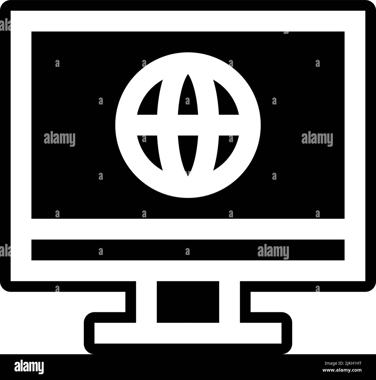 monitor icon black vector illustration Stock Vector Image & Art - Alamy