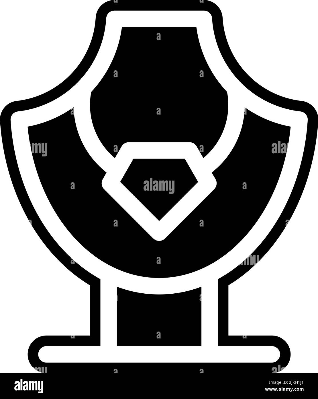 necklace icon black vector illustration Stock Vector Image & Art - Alamy